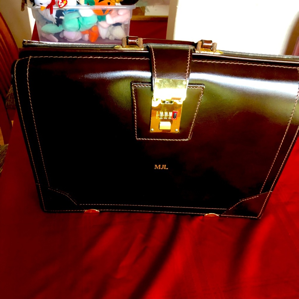 New monogrammed korchmar briefcase